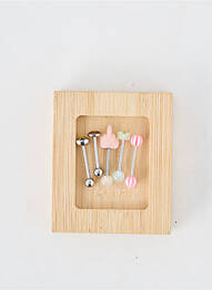 Piercing fermeture fermoir à vis rose TATA GISELE femme