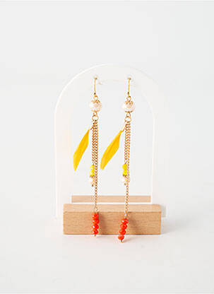 Boucles d’oreilles orange TATA GISELE femme
