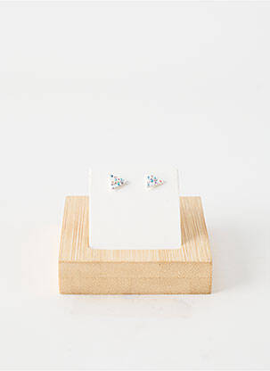 Boucles d’oreilles ornement oxyde de zirconium bleu TATA GISELE femme