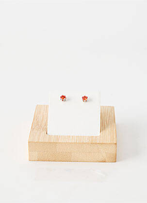 Boucles d’oreilles ornement oxyde de zirconium rouge TATA GISELE femme