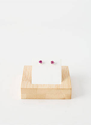 Boucles d’oreilles ornement oxyde de zirconium rose TATA GISELE femme