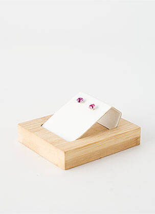 Boucles d’oreilles ornement oxyde de zirconium rose TATA GISELE femme