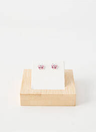 Boucles d’oreilles rose TATA GISELE fille