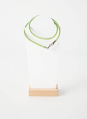 Collier fermeture fermoir mousqueton vert TATA GISELE femme