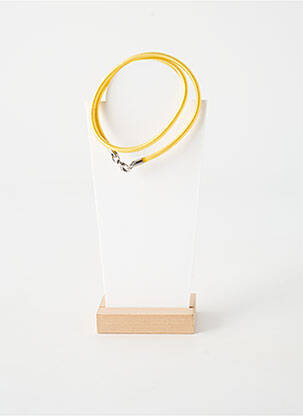 Collier fermeture fermoir mousqueton jaune TATA GISELE femme