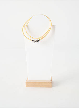 Collier fermeture fermoir mousqueton beige TATA GISELE femme