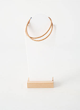 Collier fermeture fermoir mousqueton beige TATA GISELE femme