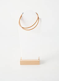 Collier fermeture fermoir mousqueton beige TATA GISELE femme