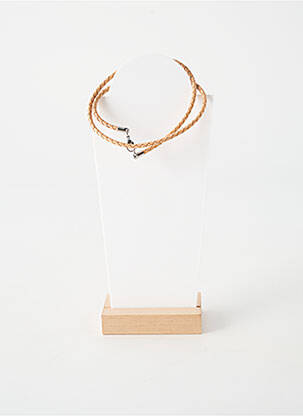 Collier fermeture fermoir mousqueton beige TATA GISELE femme