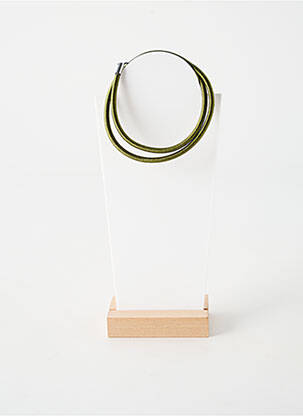 Collier fermeture fermoir mousqueton vert fonce TATA GISELE femme