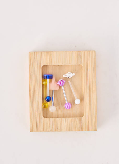 Piercing fermeture fermoir à vis bleu TATA GISELE femme
