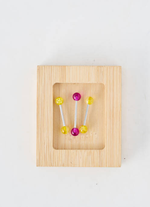 Piercing fermeture fermoir à vis jaune TATA GISELE femme