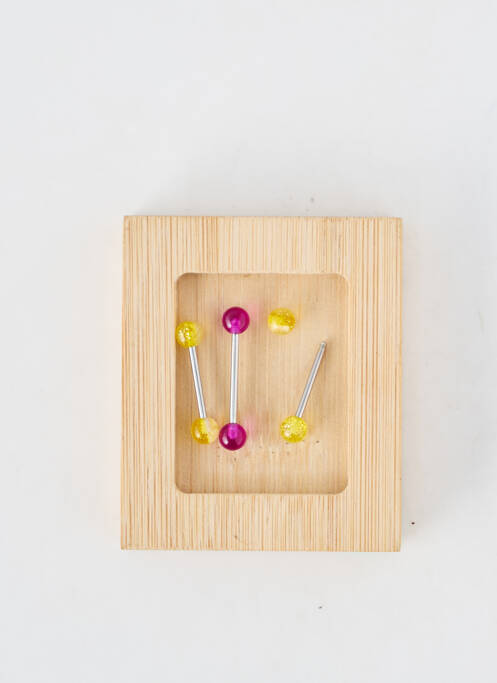 Piercing fermeture fermoir à vis jaune TATA GISELE femme