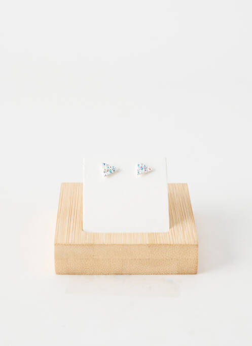 Boucles d’oreilles ornement oxyde de zirconium bleu TATA GISELE femme
