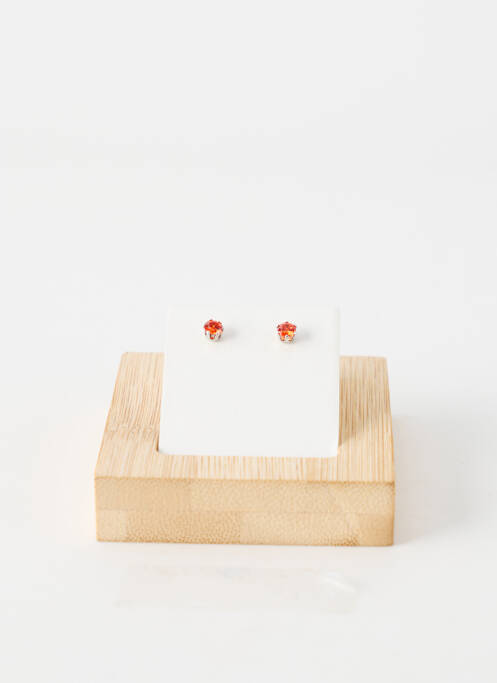 Boucles d’oreilles ornement oxyde de zirconium rouge TATA GISELE femme