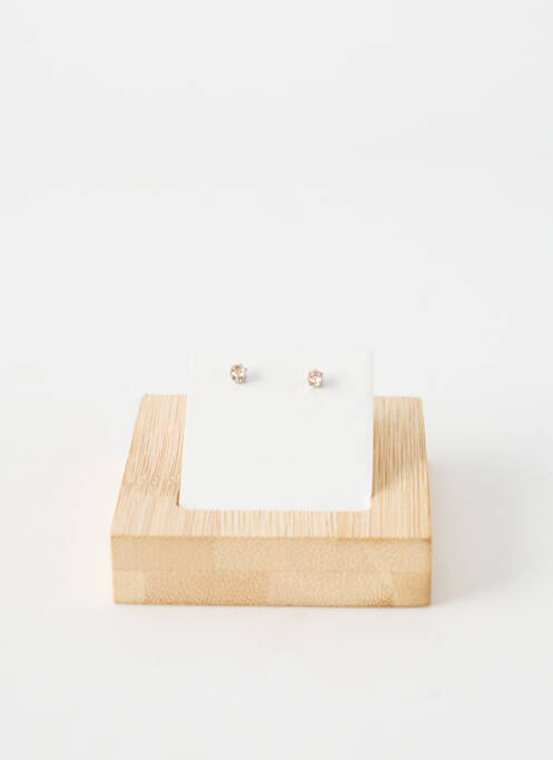 Boucles d’oreilles ornement oxyde de zirconium beige TATA GISELE femme