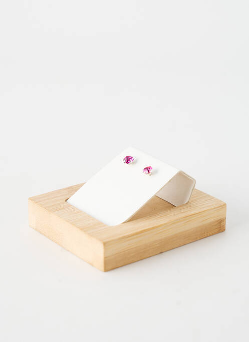 Boucles d’oreilles ornement oxyde de zirconium rose TATA GISELE femme