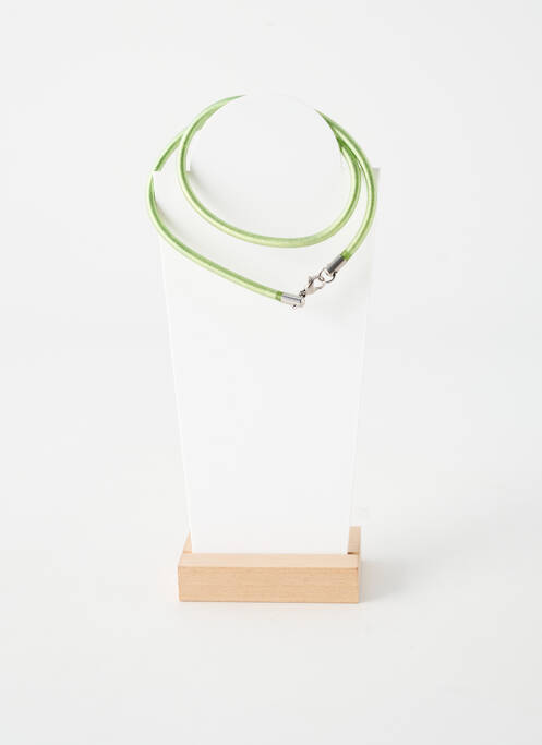 Collier fermeture fermoir mousqueton vert TATA GISELE femme