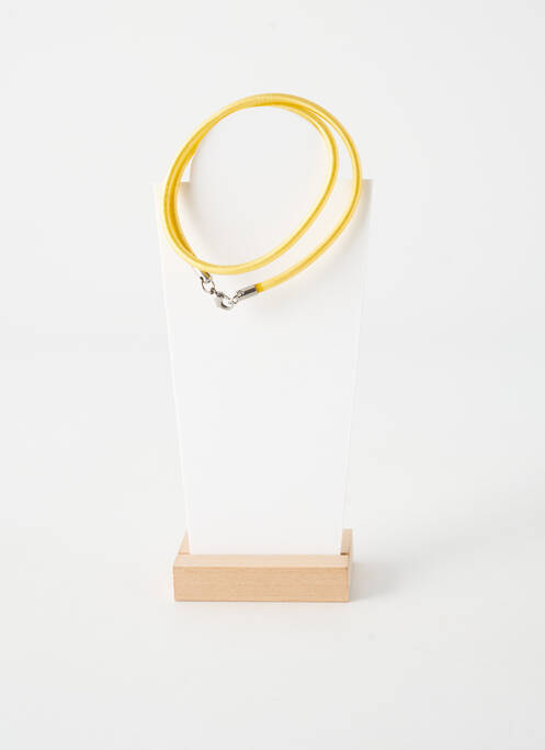 Collier fermeture fermoir mousqueton jaune TATA GISELE femme