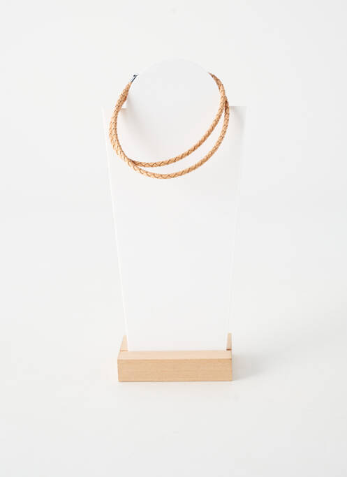 Collier fermeture fermoir mousqueton beige TATA GISELE femme
