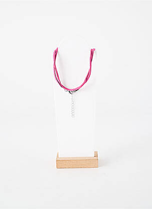 Collier fermeture fermoir mousqueton rose TATA GISELE femme