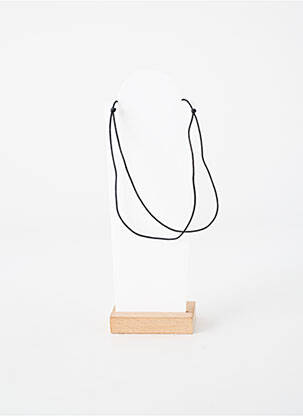 Collier fermeture fermoir mousqueton noir TATA GISELE femme