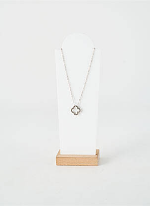 Collier ornement oxyde de zirconium argent TATA GISELE femme