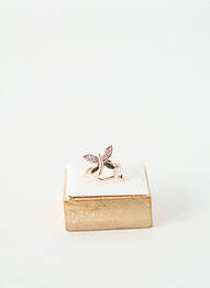 Bague ornement oxyde de zirconium rose TATA GISELE femme