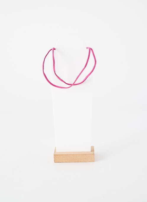 Collier fermeture fermoir mousqueton rose TATA GISELE femme