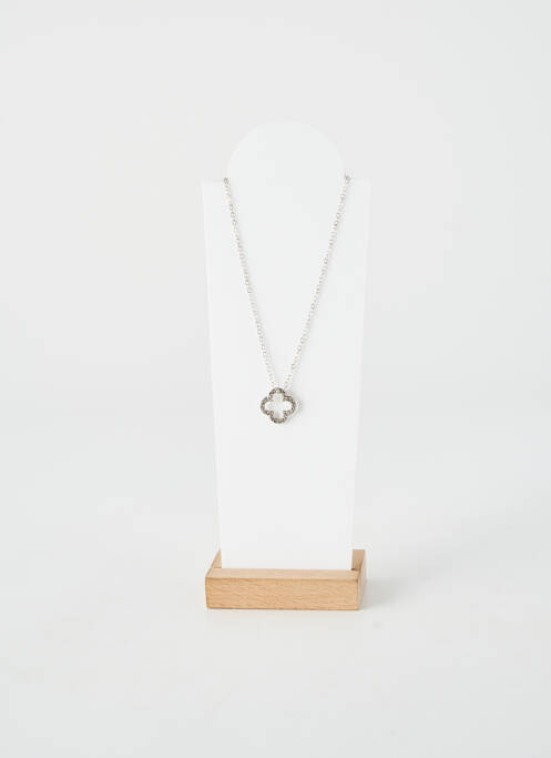 Collier ornement oxyde de zirconium argent TATA GISELE femme