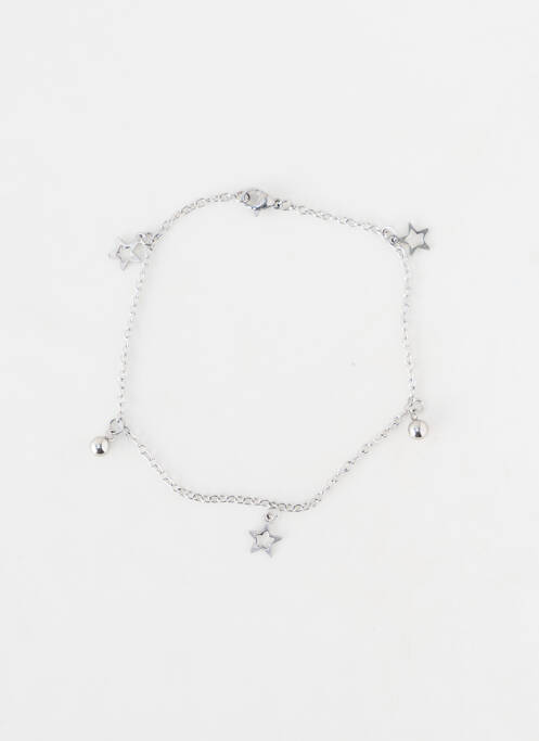 Tour de cheville fermeture fermoir mousqueton argent TATA GISELE femme