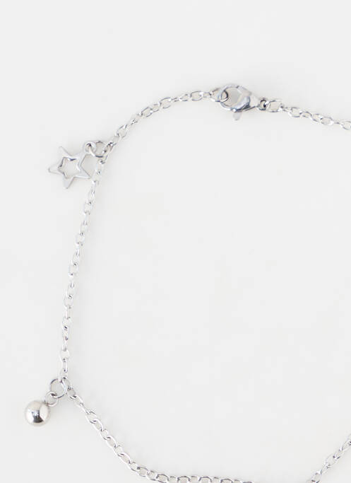 Tour de cheville fermeture fermoir mousqueton argent TATA GISELE femme