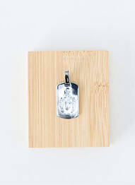 Pendentif matériaux métal argent TATA GISELE homme