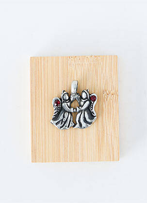 Pendentif matériaux métal argent TATA GISELE homme