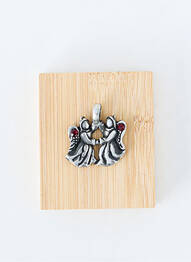 Pendentif matériaux métal argent TATA GISELE homme
