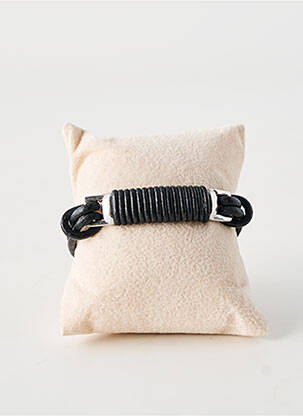 Bracelet fermeture fermoir mousqueton noir TATA GISELE homme