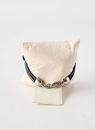 Bracelet fermeture fermoir mousqueton noir TATA GISELE homme