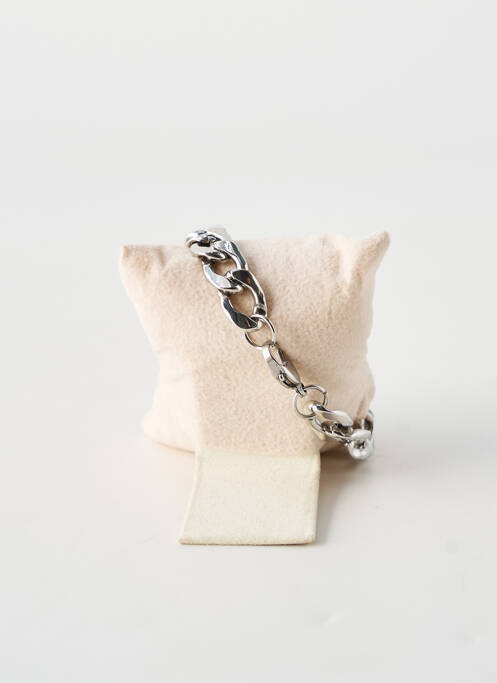 Bracelet fermeture fermoir mousqueton argent TATA GISELE homme