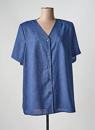 Veste casual epaulette bleu GRIFFON femme
