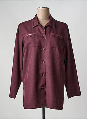 Chemisier coupe droite manches longues violet ATLANTA femme