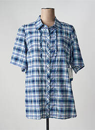 Tunique manches courtes coupe fluide bleu QUATTRO femme