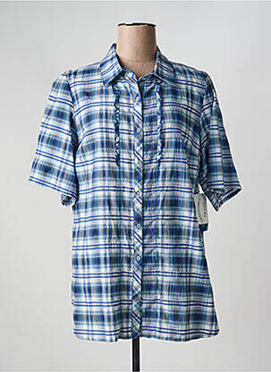 Tunique manches courtes coupe fluide bleu QUATTRO femme