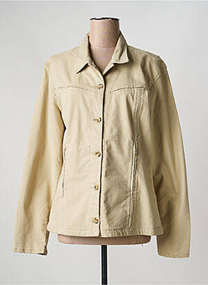 Veste casual coupe droite beige TK DENIM femme
