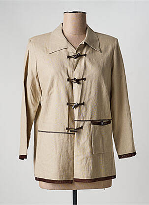 Veste casual epaulette beige TELMAIL femme