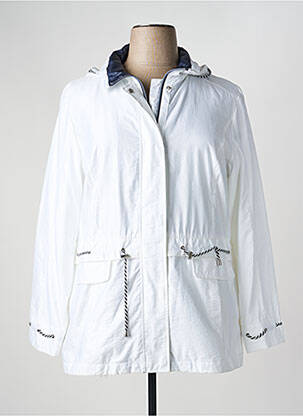 Coupe-vent manches longues a capuche blanc CONCEPT K femme