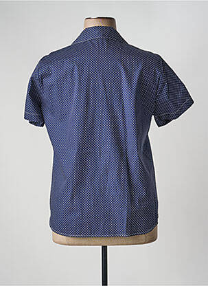 Chemisier manches courtes manches courtes bleu CLAUDE DE SAIVRE femme
