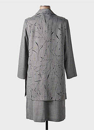 Ensemble robe fermeture zippée au dos gris FRANCE RIVOIRE femme