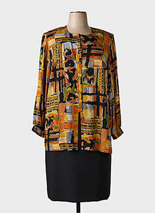 Ensemble jupe fermeture zippée sous rabat avec crochet noir FRANCE RIVOIRE femme