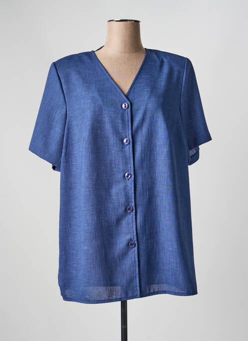 Veste casual epaulette bleu GRIFFON femme
