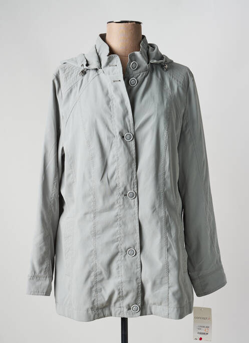 Coupe-vent manches longues a capuche gris CONCEPT K femme